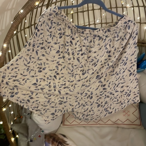 Selene Sport Lightweight Linen Blue/Tan Shorts 2x - Picture 2 of 6